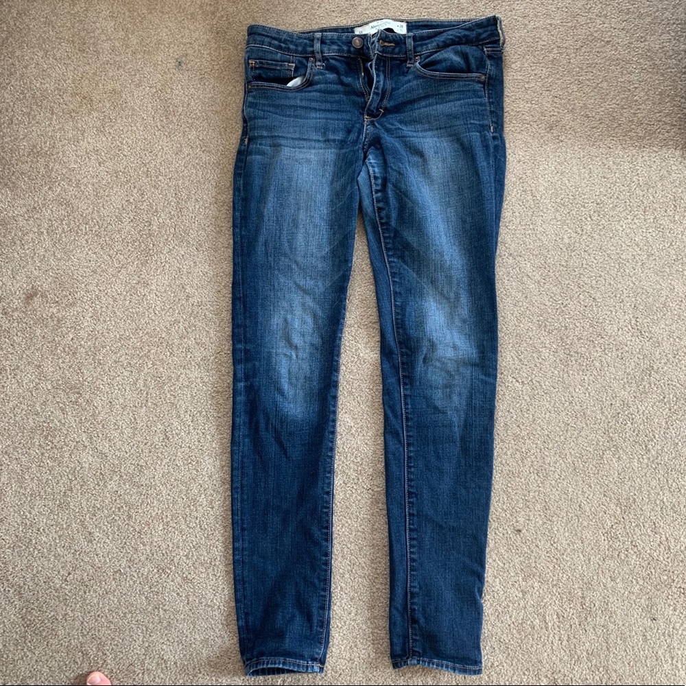 Abercrombie super skinny dark wash jeans